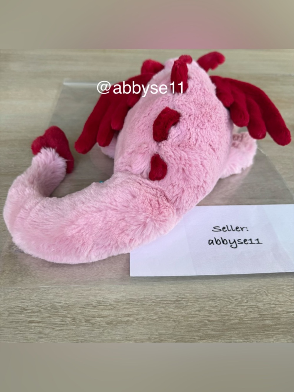 Jellycat Heart Dragon - Authentic - Brand New With Tags - Fast Ship - Picture 3 of 6